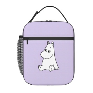 Moomin กระเป๋าใส่กล่องอาหารกลางวัน มีฉนวนกันความร้อน ใช้ซ้ําได้ กันรั่ว ขนาดใหญ่ สําหรับผู้ชาย และผู้หญิง