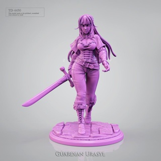 9.9 เหนื่อยมากZb3d Sea Banshee Chuanqi-Little Sword Girl โมเดลเรซิ่น สีขาว ขนาด 50 มม. 75 มม. TD-4450/3D BWOT