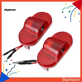 Skym* โคมไฟโปรเจคเตอร์ LED ไร้สาย ลายโลโก้ สําหรับติดประตูรถยนต์ SKODA Octavia 2 ชิ้น