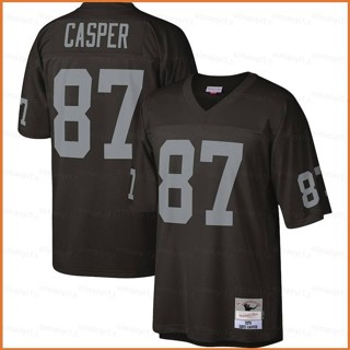 Fb 1976 เสื้อยืดลําลอง แขนสั้น พิมพ์ลาย NFL Las Vegas Raiders Legacy Jersey Dave Casper Football พลัสไซซ์