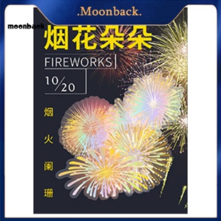 &lt;moonback&gt; สติกเกอร์ PET กันน้ํา สําหรับติดตกแต่งสมุดไดอารี่ วารสาร DIY 1 ถุง