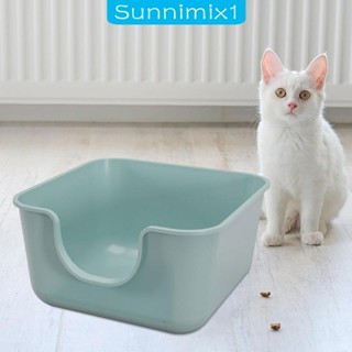 [Sunnimix1] กระบะทรายแมว แบบเปิด ขนาดใหญ่ สําหรับสัตว์เลี้ยง แมว ขนาดเล็ก ในร่ม