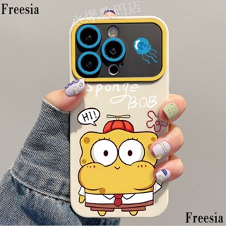 เคสมือถือ แบบนิ่ม ลาย Spongebob SquarePants สําหรับ Apple 14 Pro Max Iphone 13 Pro 12 11 7p M465