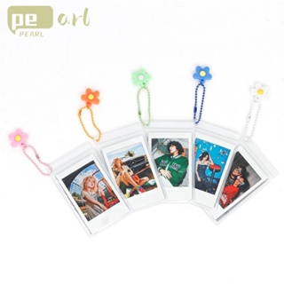 Pearlth โปสการ์ด PVC แบบใส ขนาดเล็ก 3 นิ้ว พกพาง่าย กันน้ํา สําหรับเก็บนามบัตร โปสการ์ด 5 ชิ้น