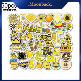 &lt;moonback&gt; 50 ชิ้น ดอกไม้ ผลไม้ กระเป๋าเดินทาง สเก็ตบอร์ด กีตาร์ กระเป๋าเดินทาง โทรศัพท์ ตู้เย็น สติกเกอร์รูปลอก