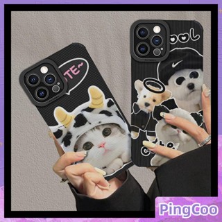 Pingcoo - เข้ากันได้สำหรับ เคส iphone 11 เคสไอโฟน เคสไอโฟน11 เคสโทรศัพท์กันกระแทกลายแนวตั้งสีดำป้องกันกล้องน่ารัก Cure Cat เข้ากันได้กับ iPhone 14 13 Pro max 12 Pro max XS XR 7Plus 8Plus