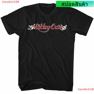 [S-5XL] Carelin1188 New ใหม่เสื้อยืดลําลองสําหรับผู้ชายแขนสั้นคอกลมพิมพ์ลาย Motley Crue - สีแดง &amp; สีขาว - American Class