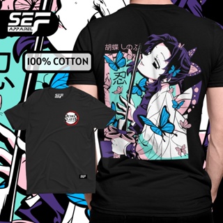 ✉∋☃Sef Apparel Anime Series Shinobu Demon Slayer T Shirt White 100% Cotton UnisexLoose Clothing T-Sh_03