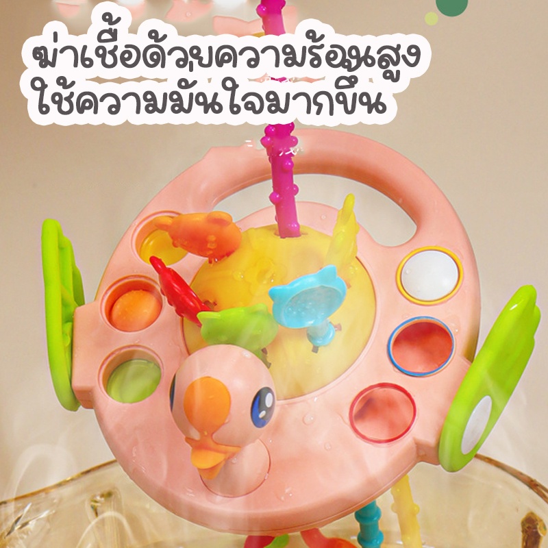 พร้อมส่ง ซิลิโคนดึงเชือก ของเล่นประสาทสัมผัสมอนเตสซอรี่ เด็กเคี้ยวของเล่นเชือก ฝึกประสาทสัมผัสนิ้ว ราคา ถูกที่สุด ดีลบีเคเค แกลเลอรีภาพที่ 6