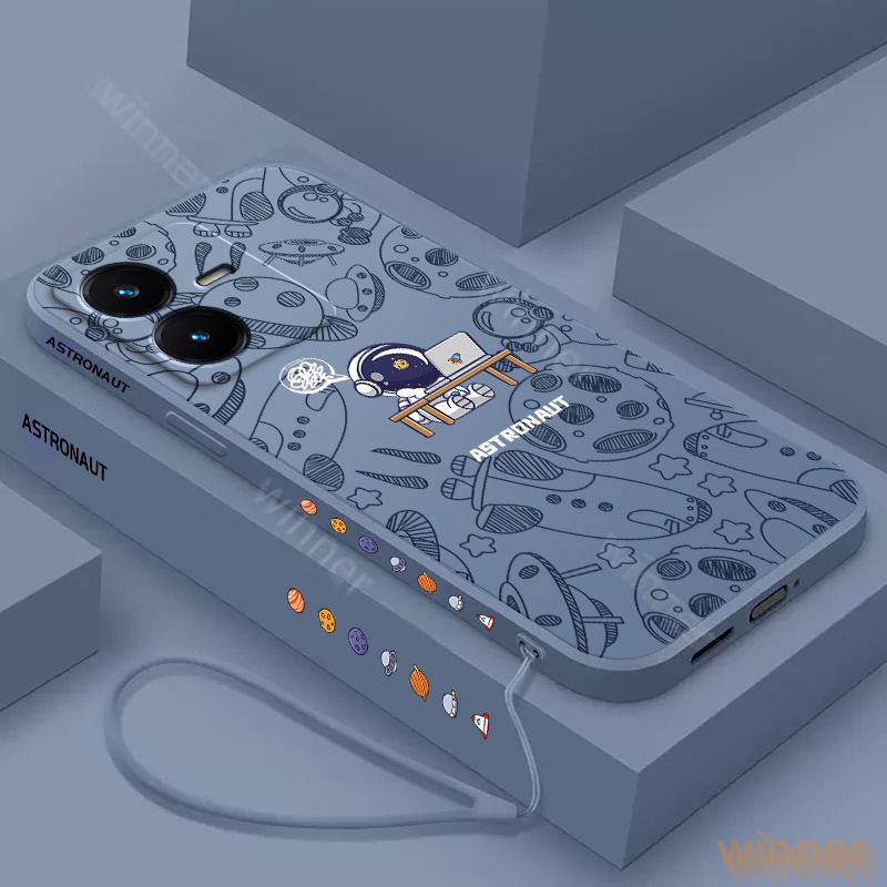 เคส Vivo Y22 Y22S Y16 Y35 Y15 Y15S Y15A Y20 Y20S Y01 Y12S Y12A Y31 Y51 Y51A Y53S Y75 T1X Y21 Y21S Y33S Y33T Y21A Y17 Y15 Y12 Y19 Y30 โทรศัพท์มือถือแบบนิ่ม ลายยานอวกาศ 3A1SSTK สําหรับ