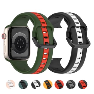 สายนาฬิกาข้อมือซิลิโคน สําหรับ Ultra 44 มม. 45 มม. 41 มม. 40 มม. 49 มม. 42 มม. iWatch series 8 7 6 5 4 3 SE Ultra Band