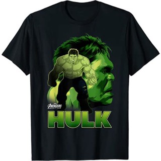 เสื้อยืดแขนสั้น ผ้าฝ้าย 100% พิมพ์ลายกราฟิก Marvel Infinity War Hulk Big Head Profile แฟชั่นสําหรับผู้ชาย และผู้หญิง