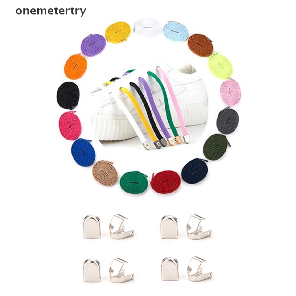 Onem เชือกผูกรองเท้าผ้าใบ แบบยืดหยุ่น ปลอดภัย ไม่ต้องผูกเชือก สําหรับเด็ก และผู้ใหญ่ 1 ชุด