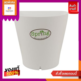 กระถางแขวนพลาสติก SPRING 18 ซม. สีขาว  PLASTIC PLANT POT SPRING 18CM WHITE