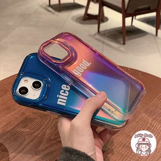เคส TPU นิ่ม ปิดด้านหลัง แบบใส กันกระแทก ลายตัวอักษร ไล่โทนสี หรูหรา IP 14 Pro Max IP 11 สําหรับ IP 12 11 Pro Max X XS