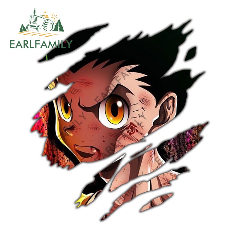 Earlfamily 13 ซม.Hunter x Hunter Tearอะนิเมะรถสติกเกอร์โฮสต์กระจกRacing Drifting Creative Decal Graffiti Scratch-Proofตกแต่งประตูรถ