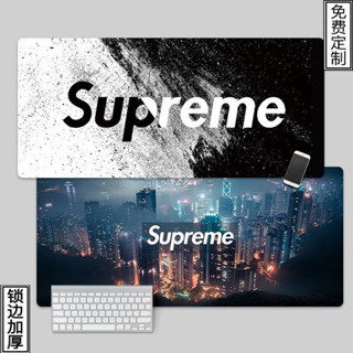 Supreme Street Wear แผ่นรองเมาส์ คีย์บอร์ด ขนาดใหญ่ เรียบง่าย สร้างสรรค์ สําหรับเล่นเกมคอมพิวเตอร์