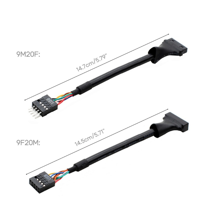 Doublebuy สายอะแดปเตอร์เมนบอร์ด USB3 0 เป็น 2 0 9Pin USB 2 0 ตัวผู้ ตัวเมีย เป็น 20Pin