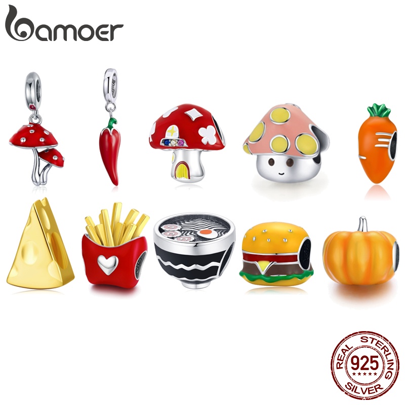 Bamoer ลูกปัดเงินสเตอร์ลิง 925 เครื่องประดับ สําหรับผู้หญิง DIY
