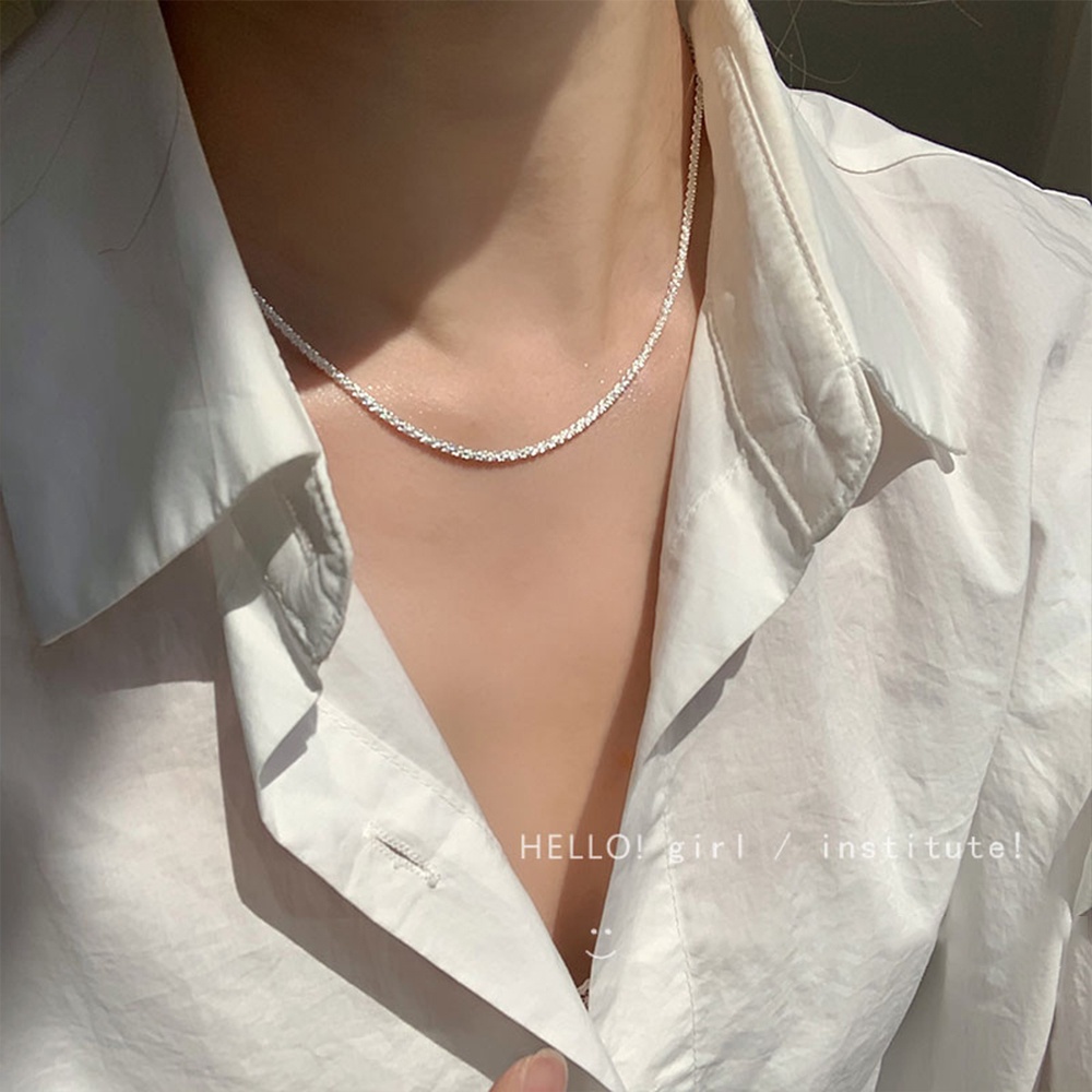 เครื่องประดับ สร้อยคอโชคเกอร์ สร้อยข้อมือเงิน Y2K จี้ผีเสื้อ ประดับคริสตัล เรียบง่าย แฟชั่นคู่รัก สําหรับผู้หญิง
