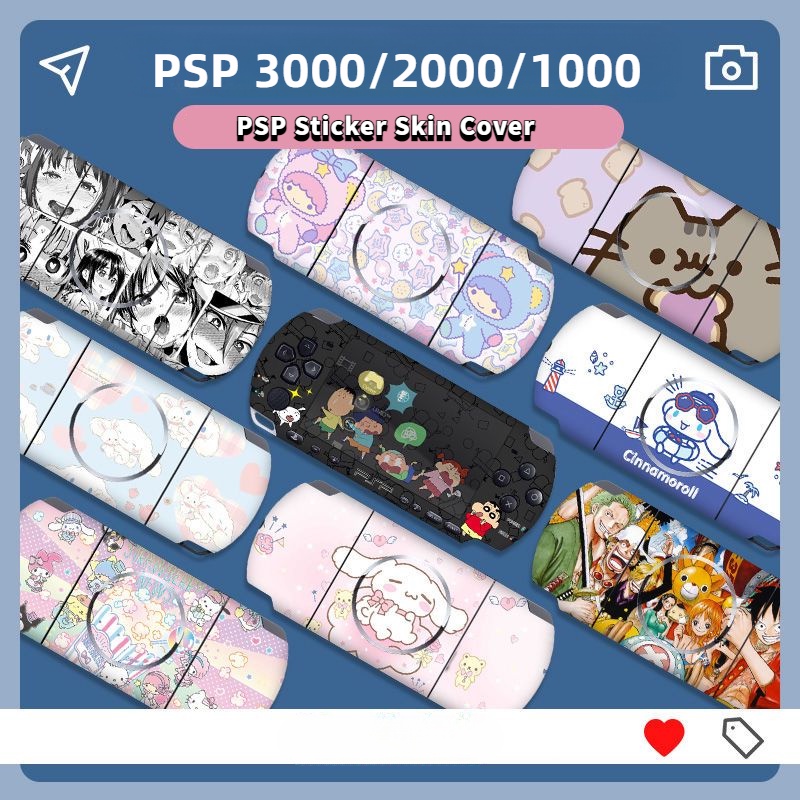 Psp 3000 3K Frosted สติกเกอร์ผิว PSP 2000 2K ฝาครอบ PSP 1000 1K สติกเกอร์การ์ตูนภาพเคลื่อนไหวสติกเกอร์สีสัน PSP 2000 เครื่องสติกเกอร์โทรศัพท์ฟิล์ม Frosted สติกเกอร์