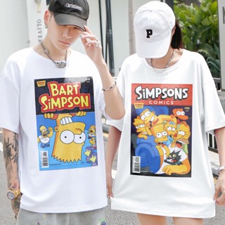 OLDSKUL® Bart Simpson white tshirt unisex men women cartoon retro vintage tee shirt_02