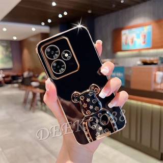 เคสมือถือ แบบนิ่ม ลายหมีน่ารัก พร้อมขาตั้ง สําหรับ Realme C53 C55 NFC 4G RealmeC53