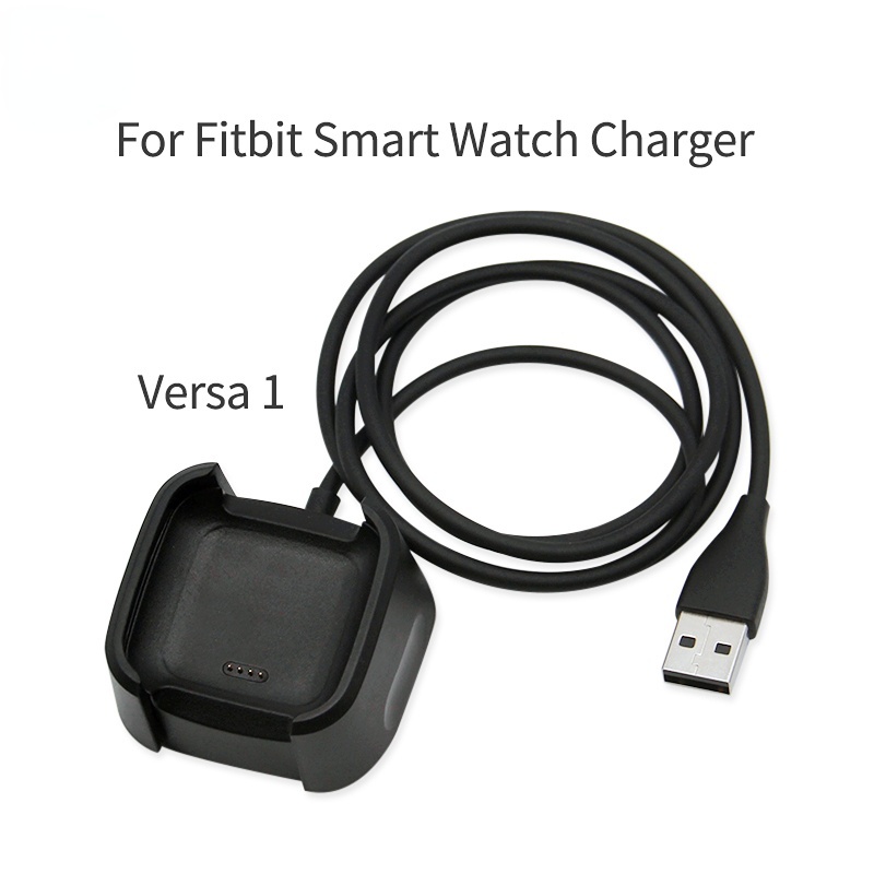 สายชาร์จ USB 1 เมตร สําหรับ Fitbit Versa Lite Charger Smart Bracelet Fitbit Versa 2 Smart Watch แท่นชาร์จ
