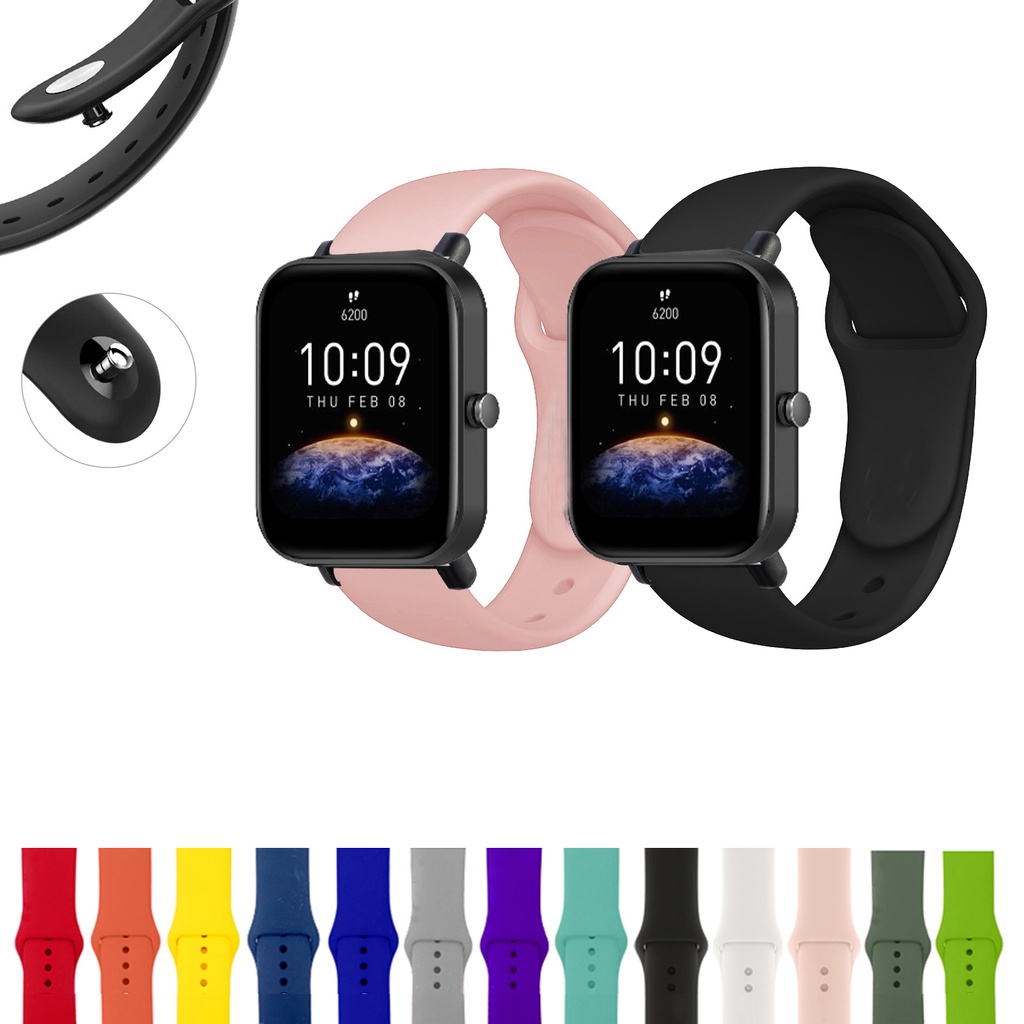 สายนาฬิกาข้อมือ ซิลิโคนนิ่ม สไตล์สปอร์ต สําหรับ Huami Amazfit Bip 3 3pro Bip S lite Bip U pro