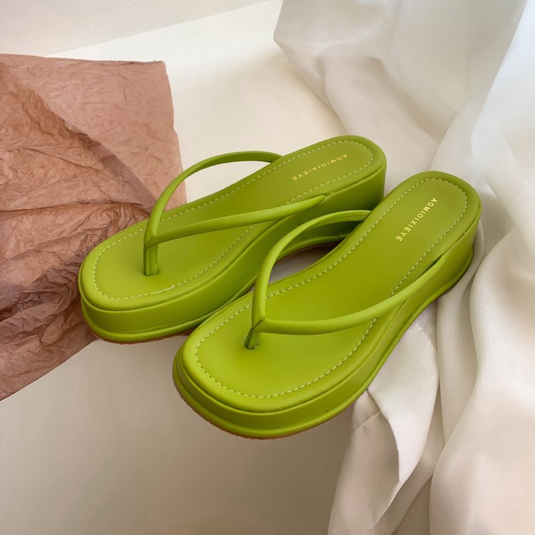 รองเท้าแตะ ปู่ ลําลองสําหรับผู้หญิง 4 ซม. เหมาะสําหรับวันหยุดชายหาด