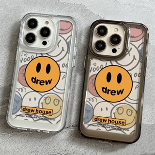 Drew เคสโทรศัพท์มือถือแบบใส กันกระแทก สีเหลือง สําหรับ iphone 14 11 13 12 X XS Pro Max xr Mini xr Samsung Galaxy S23 S22 ultra plus