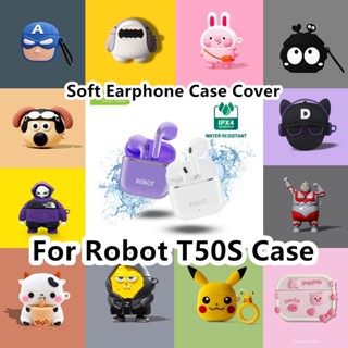 พร้อมส่ง! เคสหูฟัง แบบนิ่ม ลายการ์ตูนหุ่นยนต์ สําหรับ Robot T50S T50S NO.2