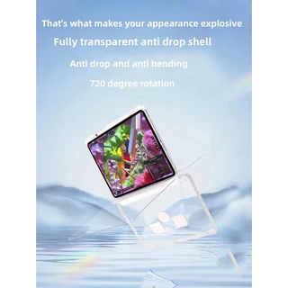 mini7 Crystal Glass Case for ipad gen11 เคสไอแพด gen7/8/910.2 air11 10.9 pro11 2020/air8 2024 gen10 เคสอะคริลิคฝาขุ่น