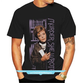 GOOD YFเสื้อยืดผ้าฝ้ายพิมพ์ลายขายดี เสื้อยืดลําลอง แขนสั้น พิมพ์ลาย Murder She Wrote TV Show Lansbury AROUND THE CORNER