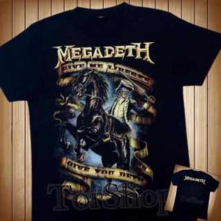 ส่งฟรี RockYeah &amp; HotRock T Shirt 3D เสื้อวง MEGADETH สกรีนคมชัดHD (ไซส์ยุโรป) เสื้อยืดดำ เสื้อวินเทจ90 เสื้อทรงเอ เสื้อ