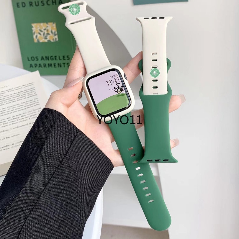 สายซิลิโคน รองรับ Apple Watch รุ่น 38/40/41/42/44/45/49 มม. รองรับ Series 1-8