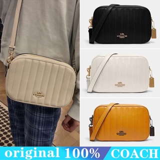 COACH 1569 jes Linear quilting กระเป๋าสะพายไหล่ผู้หญิง/กระเป๋ากล้อง/กระเป๋าหนังแท้แฟชั่นผู้หญิง/ความจุขนาดใหญ่/นุ่ม