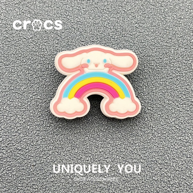 ใหม่ Crocs jibbitz หัวเข็มขัดรองเท้า Sanrio ซีรีส์รูรองเท้าดอกไม้ Crocs เสน่ห์การ์ตูนแอนิเมชั่นรองเท้าหัวเข็มขัดรองเท้าแตะอุปกรณ์เสริม