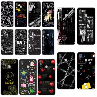 H1 Samsung Galaxy A9 Pro 2019/A8s เคส TPU นิ่ม ซิลิโคน ป้องกัน เคสโทรศัพท์ สีดํา