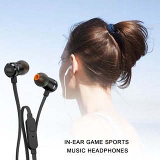 Jbl T290 หูฟังอินเอียร์ แบบมีสาย สเตอริโอ สําหรับเล่นเกม เล่นกีฬา
