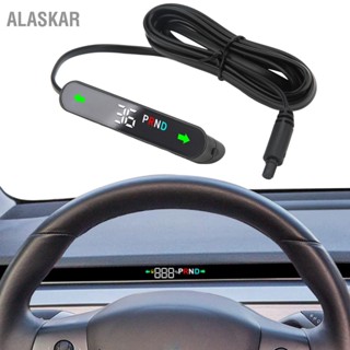 ALASKAR 12V Car HUD Digital Speed ​​แสดงผล การออกแบบฝังตัวสำหรับ Tesla รุ่น 3 Y 2019-2022 RHD