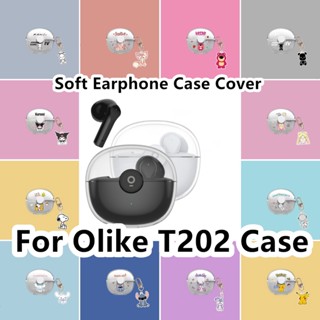 พร้อมส่ง! เคสหูฟัง แบบนิ่ม สีโปร่งใส สําหรับ OLIKE T202 T202