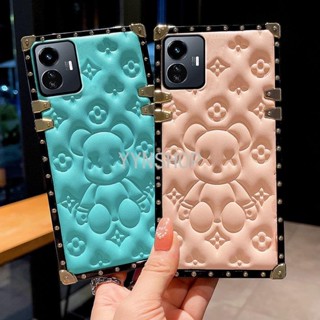 เคสโทรศัพท์มือถือ กันกระแทก ลายหมีฮิปสเตอร์ สามมิติ สําหรับ Vivo Y77 5G