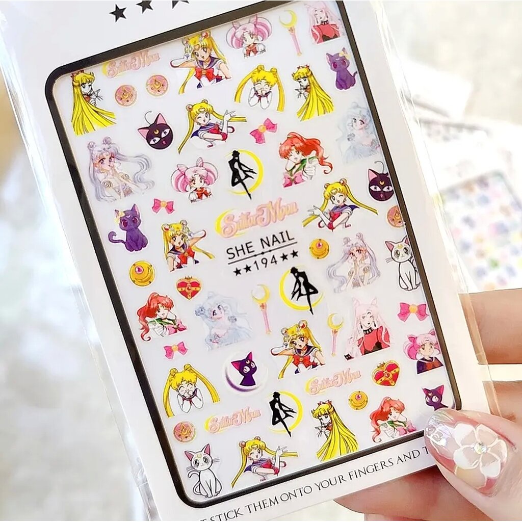 cute nail stickers สติ๊กเกอร์ติดเล็บ ลายการ์ตูน สติ๊กเกอร์แปะเล็บ รหัส SHE NAIL - รูปที่ 7