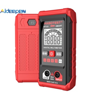 Aideepen HABOTEST HT123 มัลติมิเตอร์ดิจิทัล สมาร์ทมิเตอร์ เครื่องทดสอบ โวลต์ตะกั่ว AC / DC โอห์ม