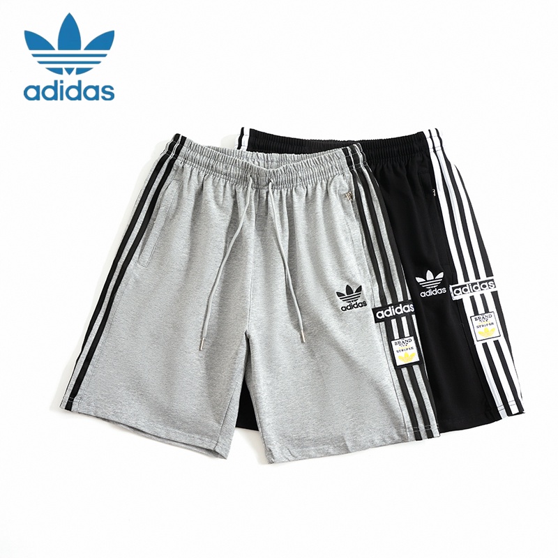 Adidas กางเกงขาสั้นลําลอง เอวยางยืด ปักลายโลโก้ Adidas 100% พลัสไซซ์ สําหรับผู้ชาย และผู้หญิง เหมาะกับการเล่นบาสเก็ตบอล