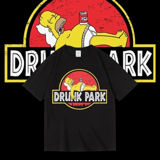 เสื้อ Simpson Jurassic เสื้อผ้าแฟชั่น แขนสั้นคอกลม ลายการ์ตูน ใส่ได้ทั้งชายหญิง สกรีนลายสวยงาม เสื้อยืด cotton พร้อมส่ง