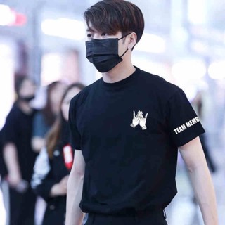 Team Wang ผู้ชาย คอกลม แขนสั้น เสื้อยืด หวางเจียเอ๋อร์ เสื้อฮิปฮอปแบรนด์เดียวกัน ผู้หญิง เสื้อยืด Jackson ผ้าคอตตอน