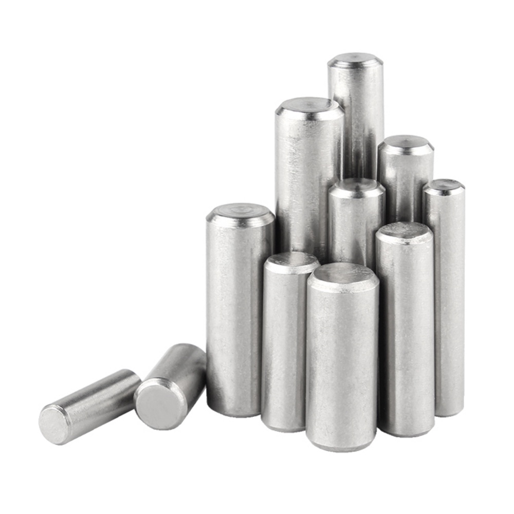 A2-70 M5 M6 M8 สแตนเลส 304 ปิ้นกลม ปิ้นกลมตัน พินเหล็ก สลักกลม Dowel Pin【YHL-1E】