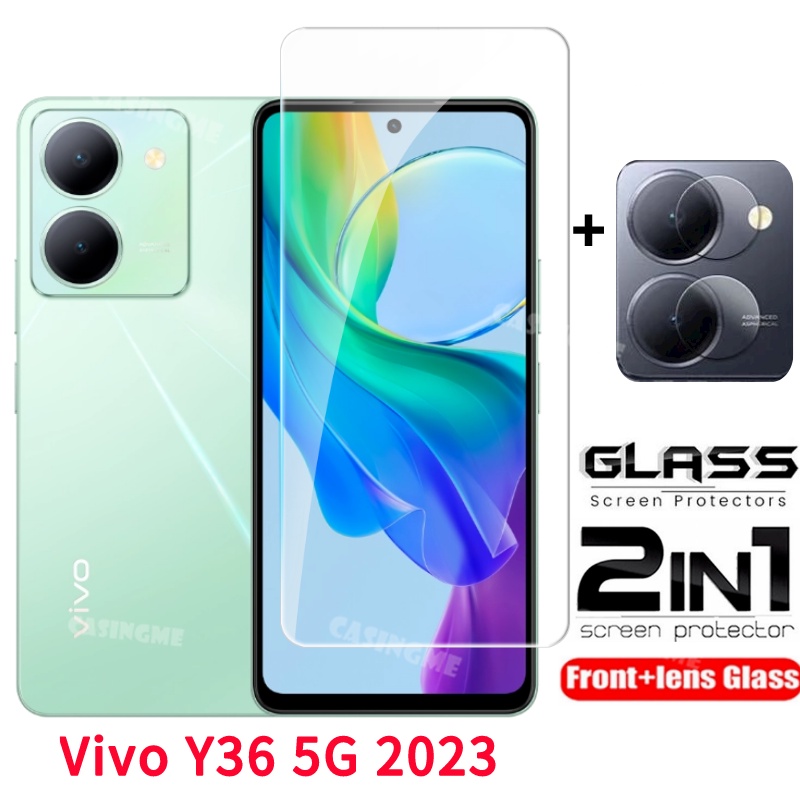 ฟิล์มกระจกนิรภัยกันรอยหน้าจอ เลนส์กล้อง ด้านหลัง สําหรับ Vivo Y36 5G Y28 2023 Vivo Y36 5G Y18 Y38 Vi